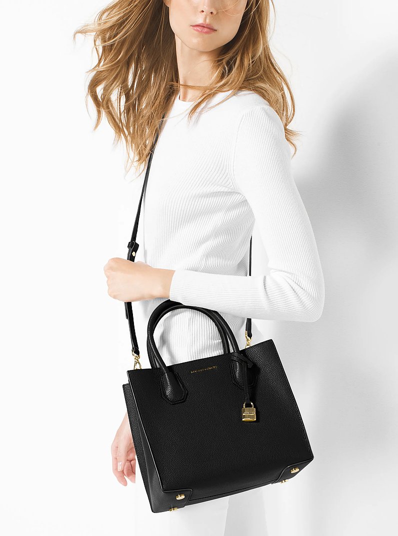 Mercer Medium Pebbled Leather Tote Bag