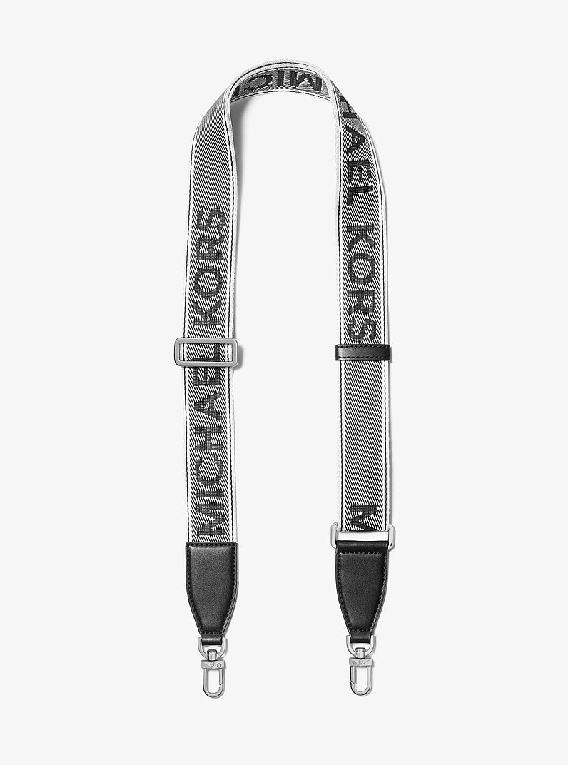 Logo Woven Bag Strap in BLACK | Michael Kors