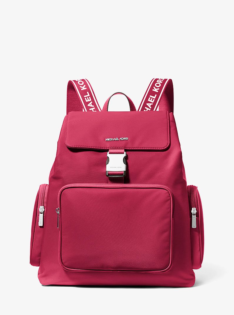 Khai Large Nylon Cargo Backpack in DK RASPBERRY | Michael Kors