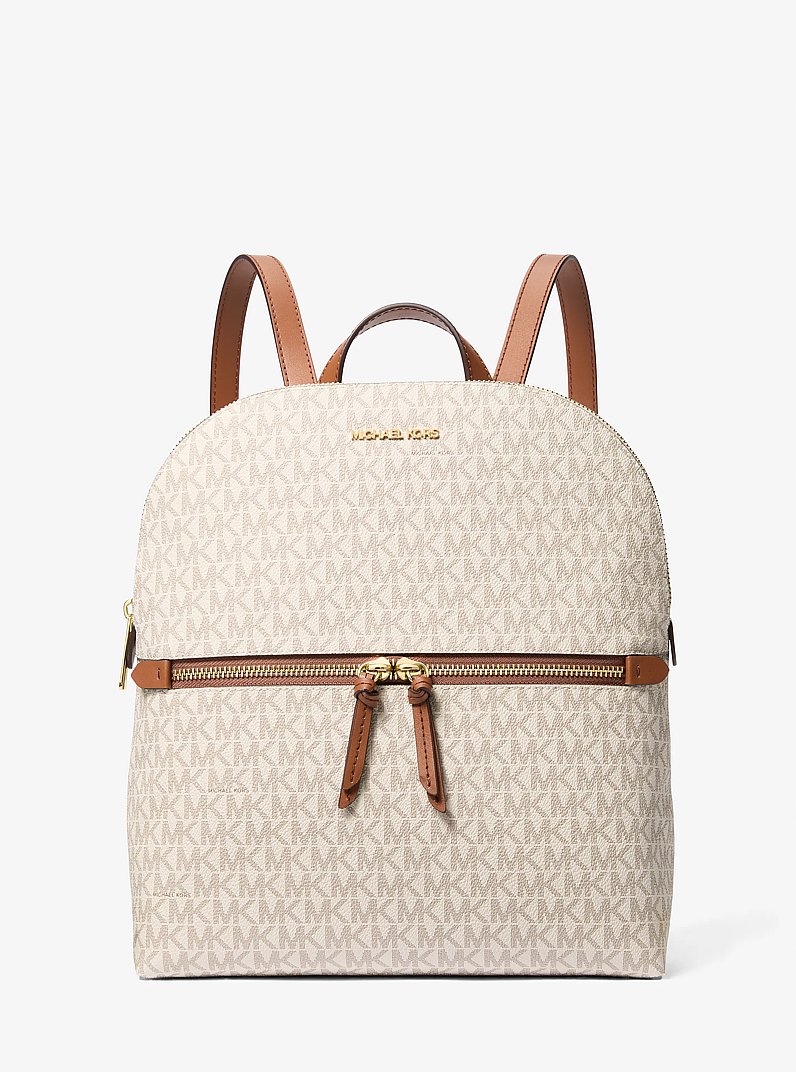 Dallas Medium Signature Logo Backpack in VANILLA | Michael Kors