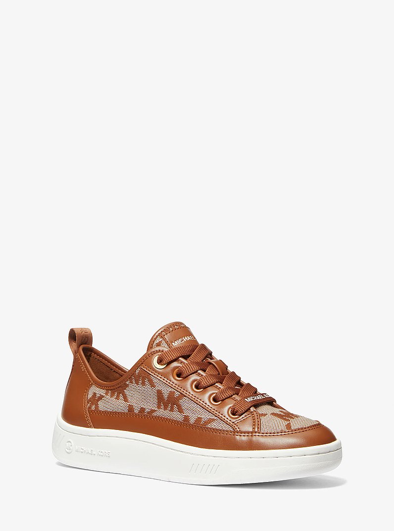 Shea Logo Jacquard Sneaker in LUGGAGE - Sale | Michael Kors [US]
