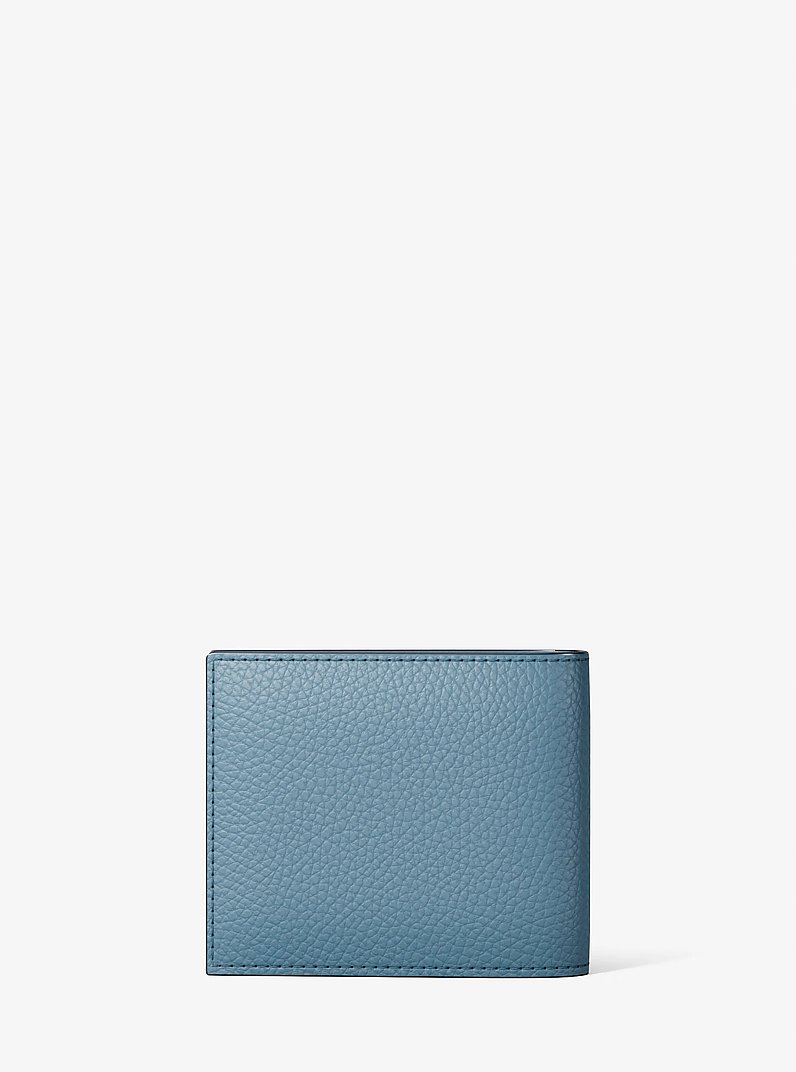 Cooper Pebbled Leather Billfold Wallet With Passcase in DENIM | Michael Kors