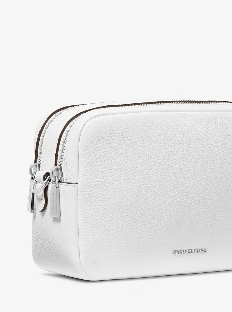 Bryant Medium Pebbled Leather Camera Crossbody Bag in OPTIC WHITE | Michael Kors