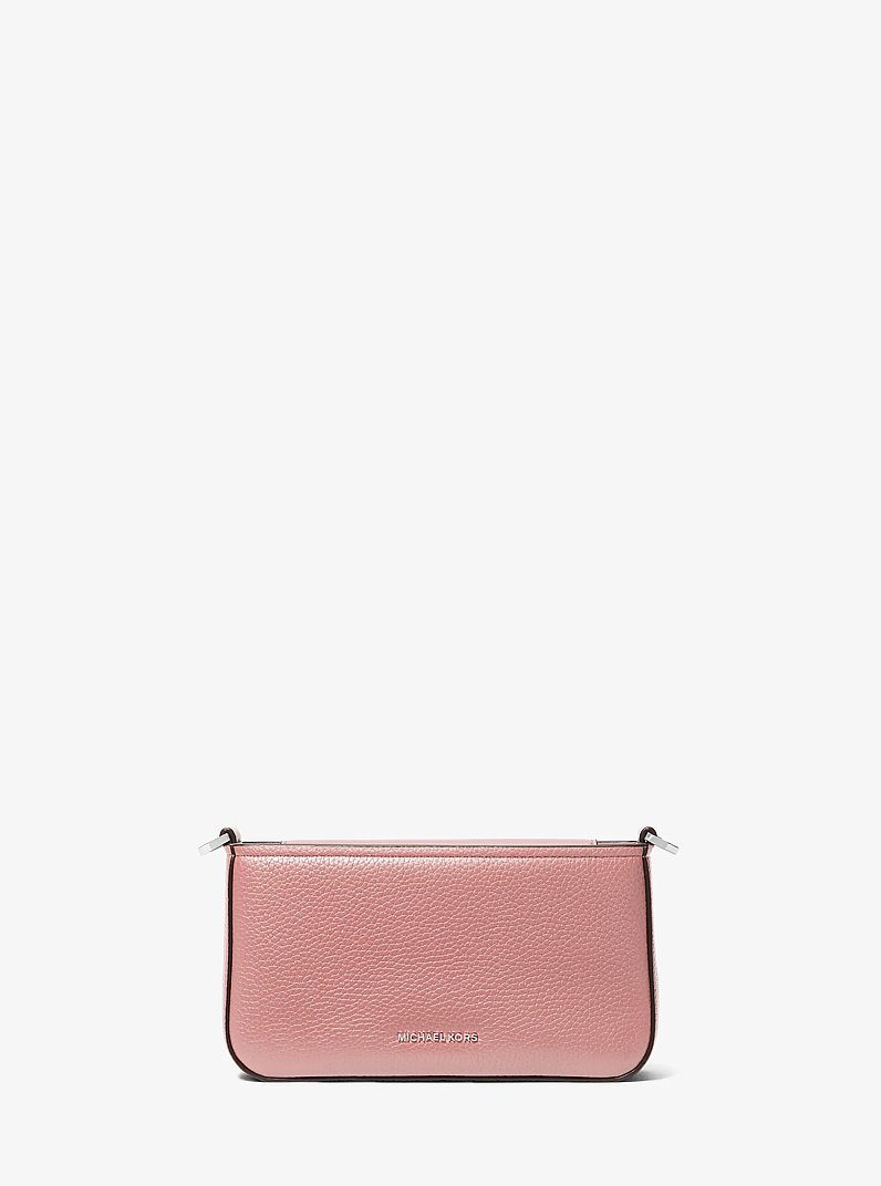 Bryant Small Pebbled Leather Convertible Pochette in ROSE | Michael Kors