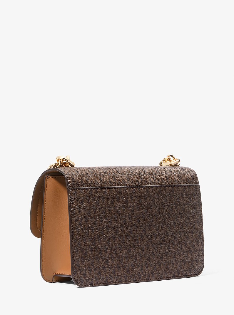 Bolso de hombro Heather grande con logotipo in MARR&Oacute;N/BELLOTA | Michael Kors