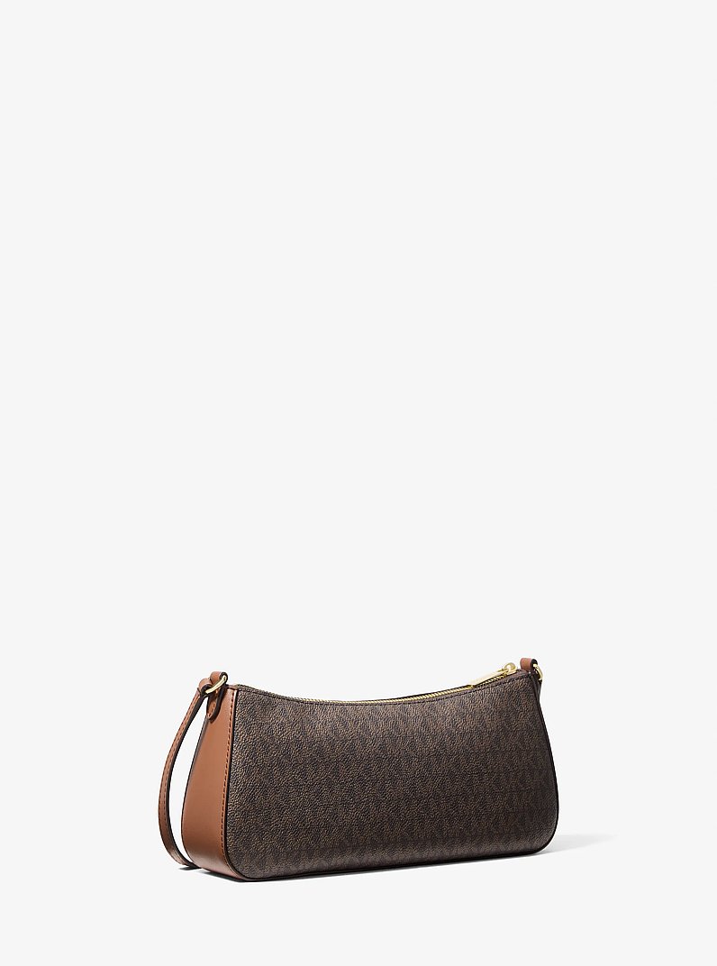 Sammy Small Signature Logo Pochette in BROWN | Michael Kors