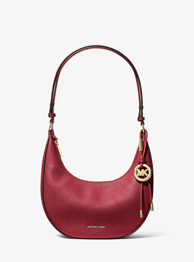 Nolita Small Pebbled Leather Convertible Pochette in ROJO INTENSO | Michael Kors