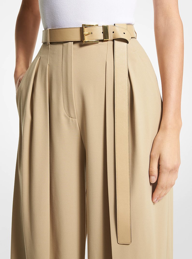 Leather Trouser Belt in DUNE | Michael Kors