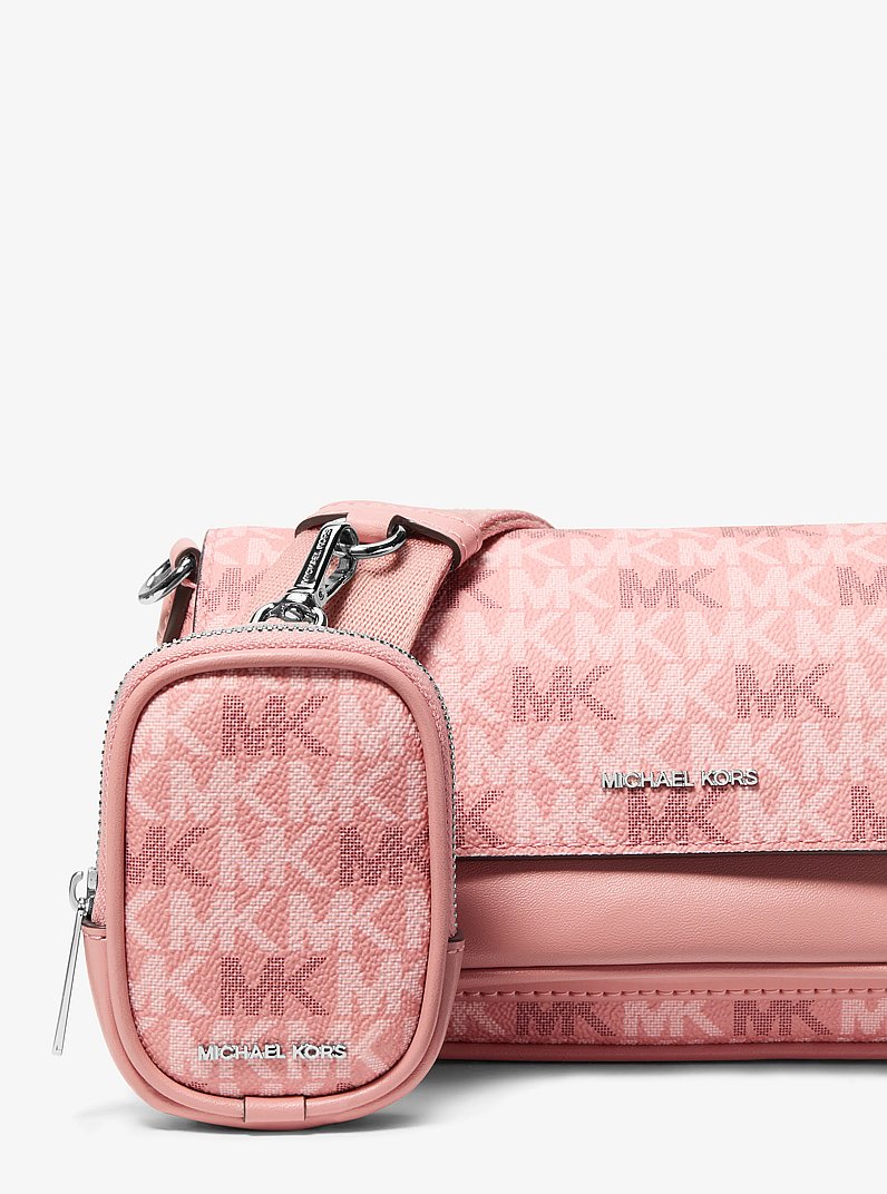 Jet Set Travel Small Signature Logo Crossbody Bag With Pouch in SUNSET ROSE | Michael Kors