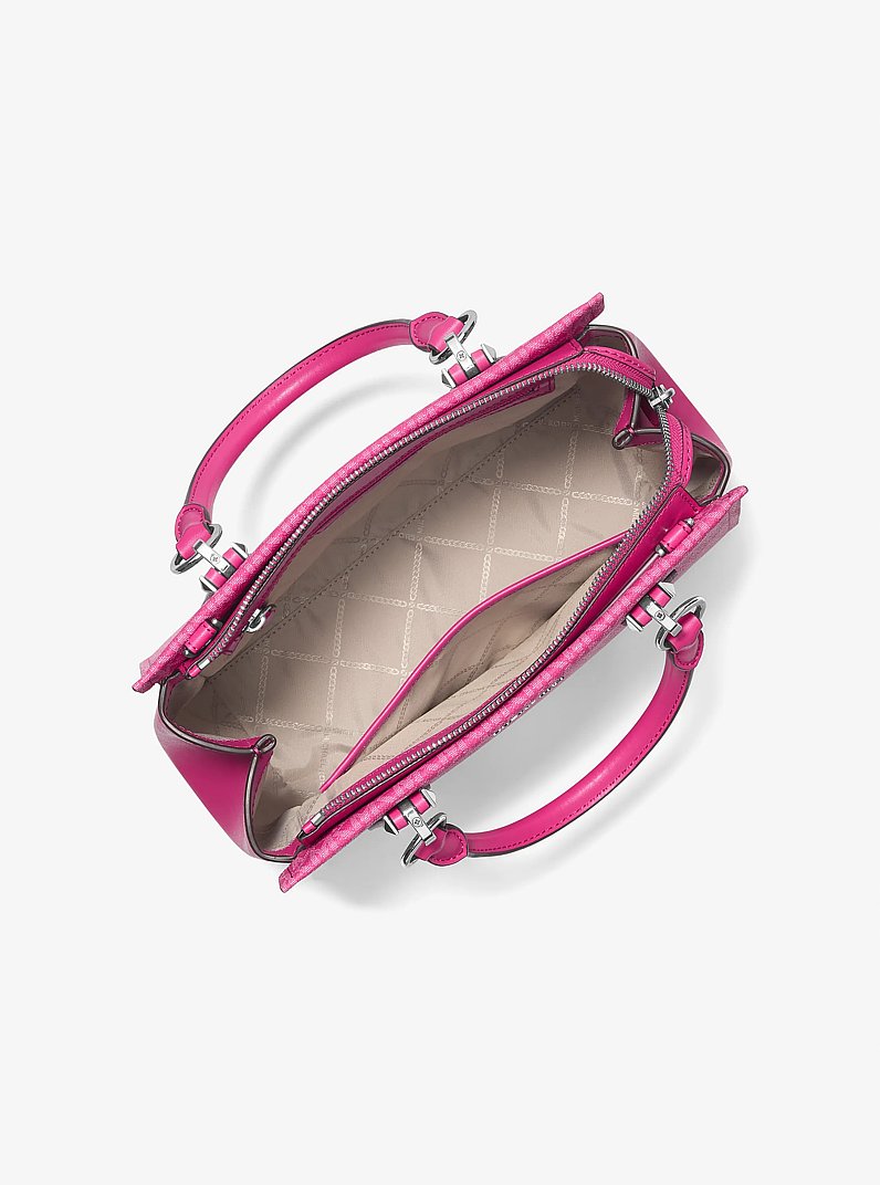 Marilyn Medium Signature Logo Satchel in WILD BERRY | Michael Kors