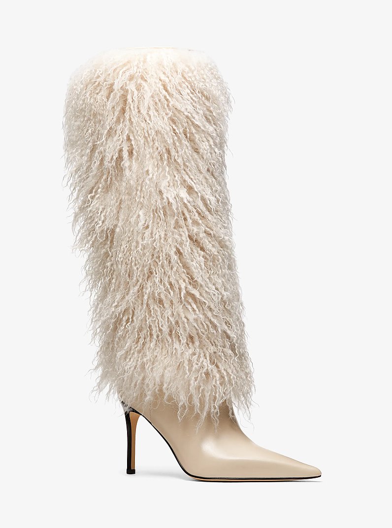 Dawn Faux Shearling Boot in NATURAL | Michael Kors