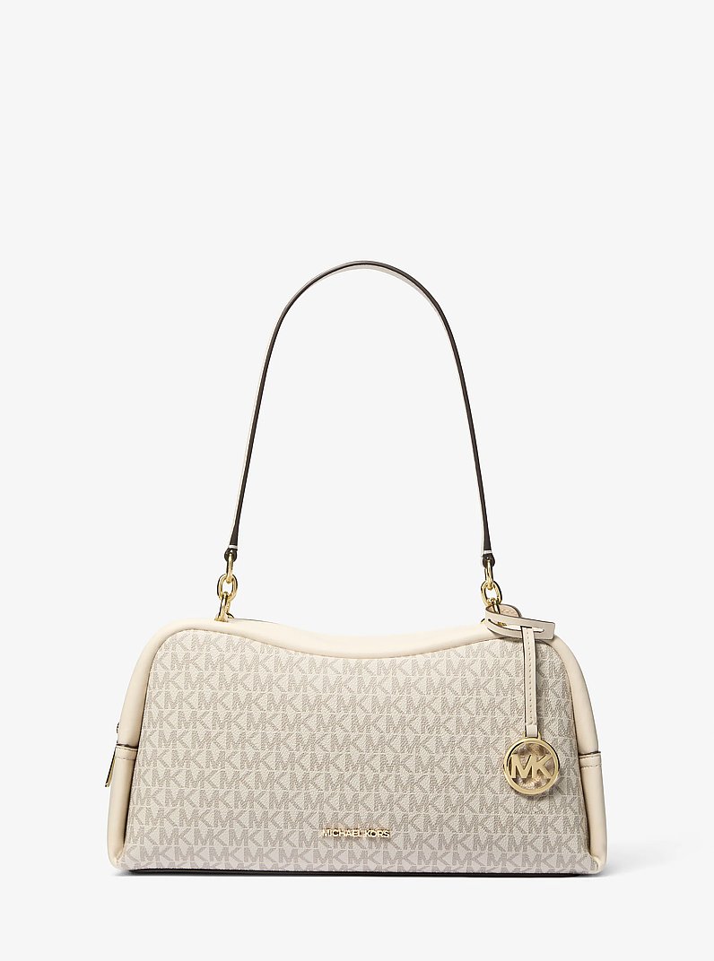 Cecily Medium Signature Logo Shoulder Bag in LT CRM MULTI | Michael Kors