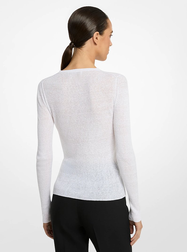 Hutton Ribbed Superfine Linen-and-Cotton Blend Sweater