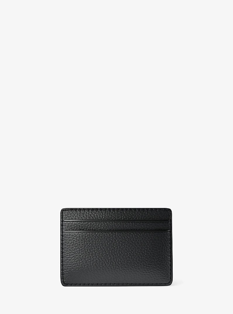 Tarjetero Jet Set de piel granulada in NEGRO | Michael Kors