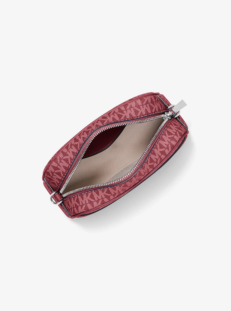 Bandolera para c&aacute;mara Jet Set peque&ntilde;a con logotipo in GUINDA | Michael Kors