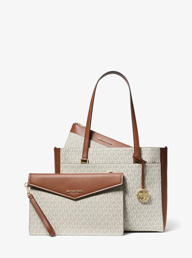Bolso tote Maisie grande 3 en 1 con logotipo in VAINILLA | Michael Kors