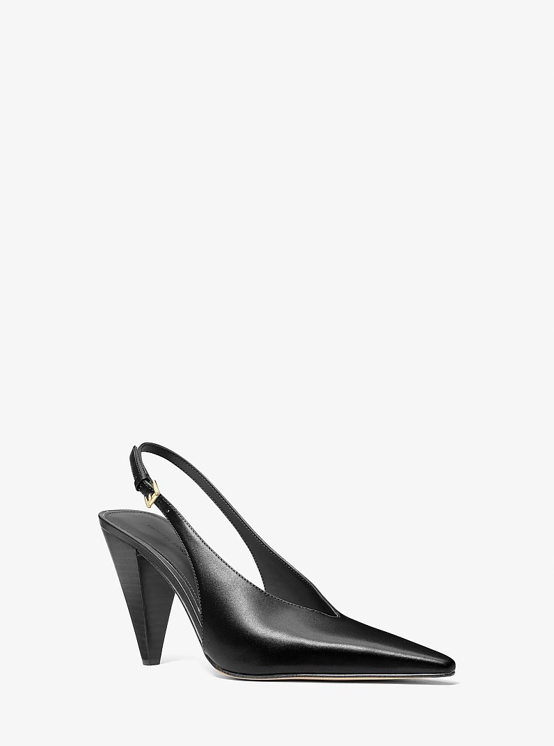 Electra Leather Slingback Pump in BLACK | Michael Kors
