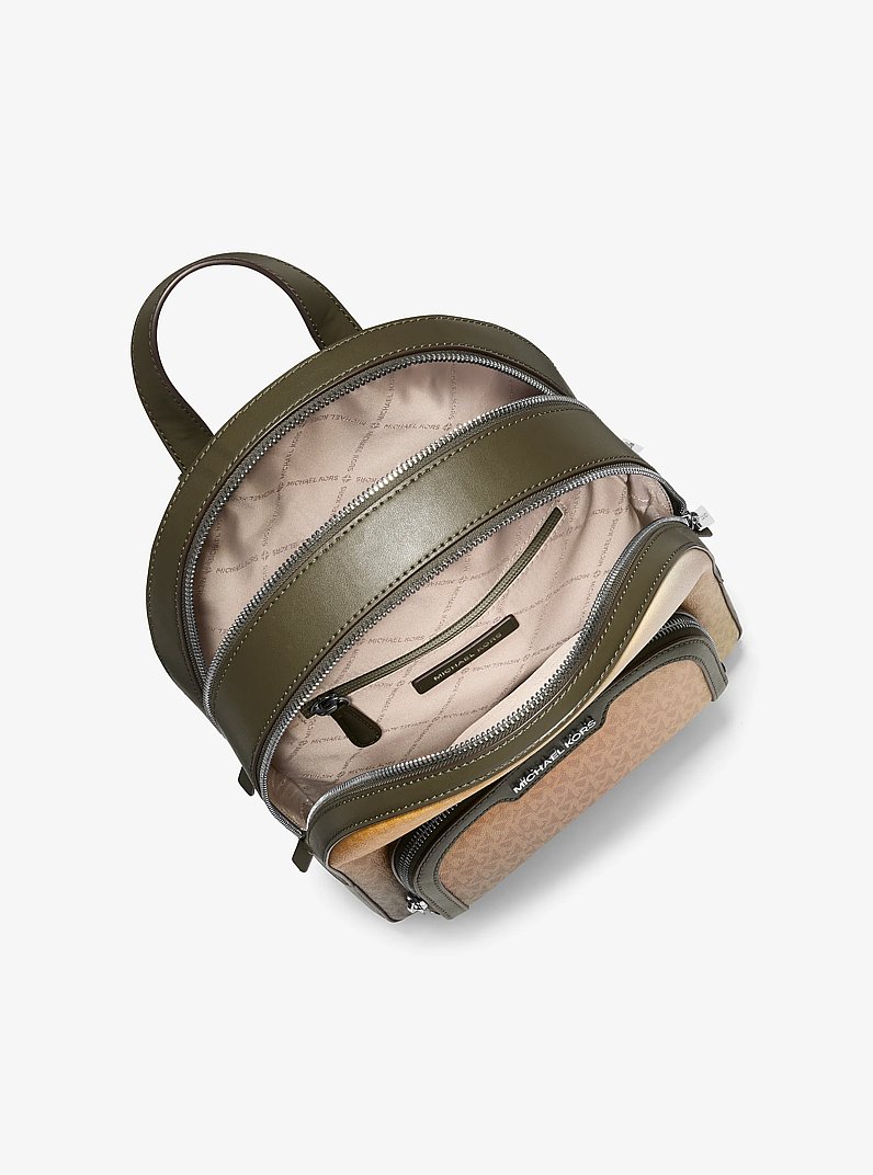 Jaycee Medium Ombr&eacute; Signature Logo Backpack in OLIVE COMBO | Michael Kors