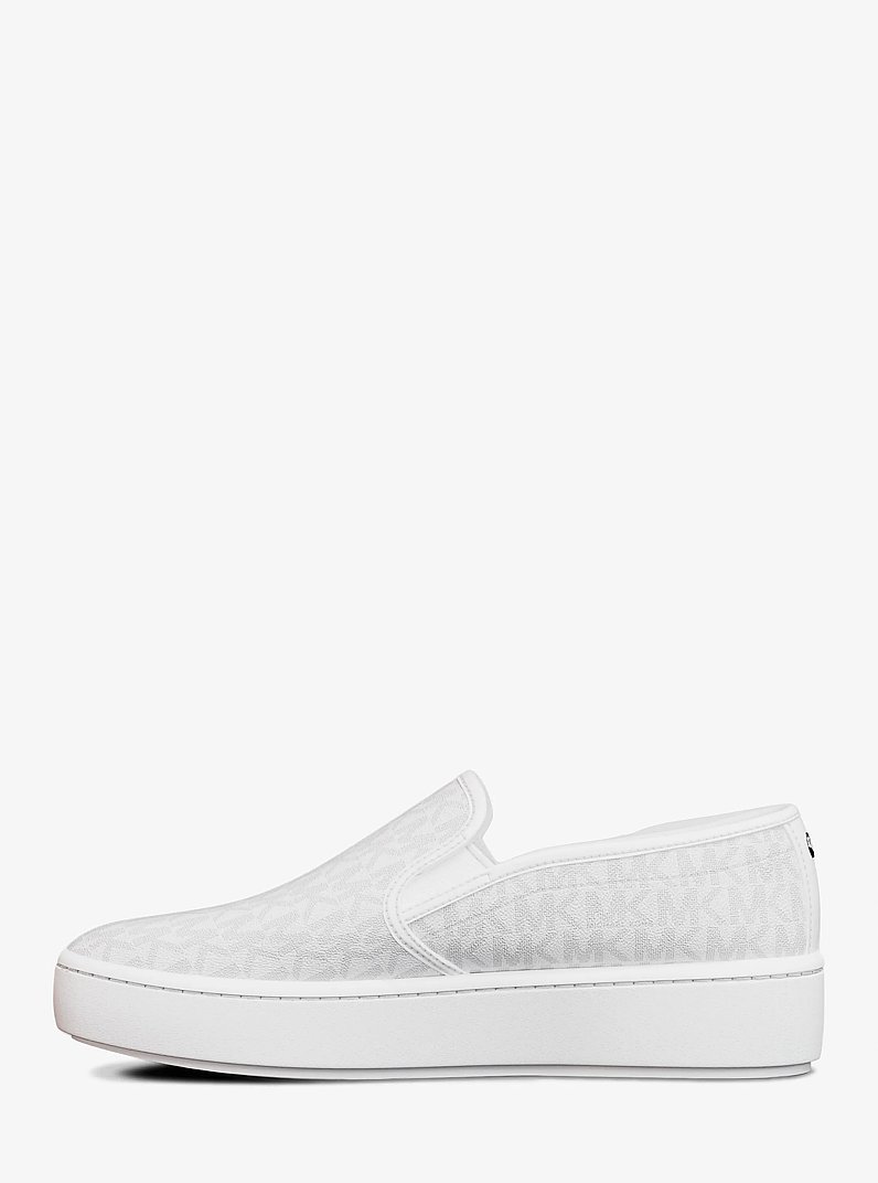Teddi Signature Logo Slip-On Sneaker in BRIGHT WHT | Michael Kors