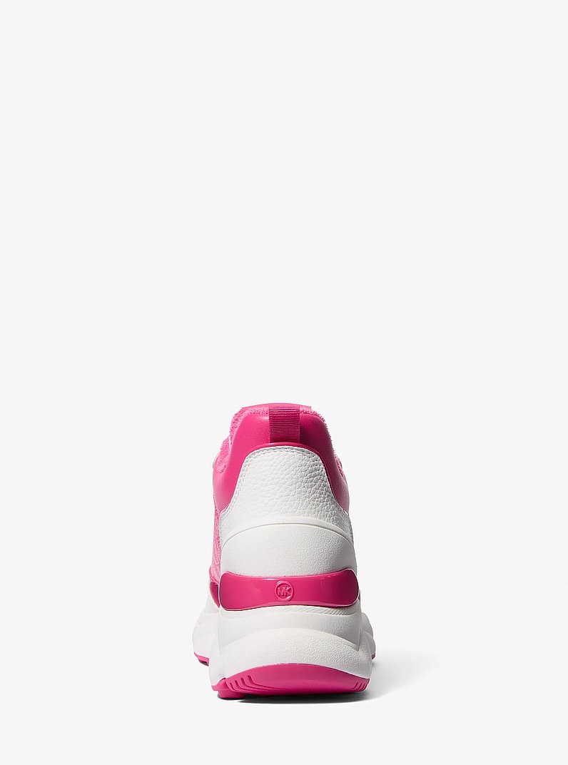 Katrina Mixed-Media Trainer in DRAGONFRUIT | Michael Kors
