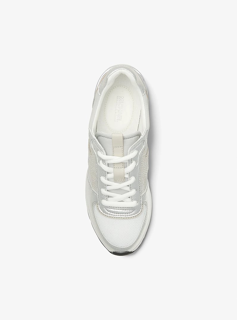 Remy Mixed-Media Trainer in SILVER MULTI | Michael Kors