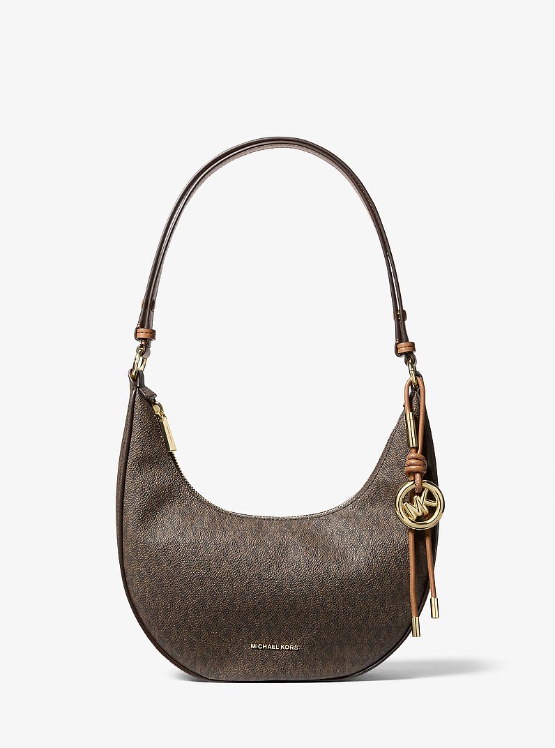 Petite pochette Nolita convertible &agrave; logo Signature in BRONZE/NOISETTE | Michael Kors
