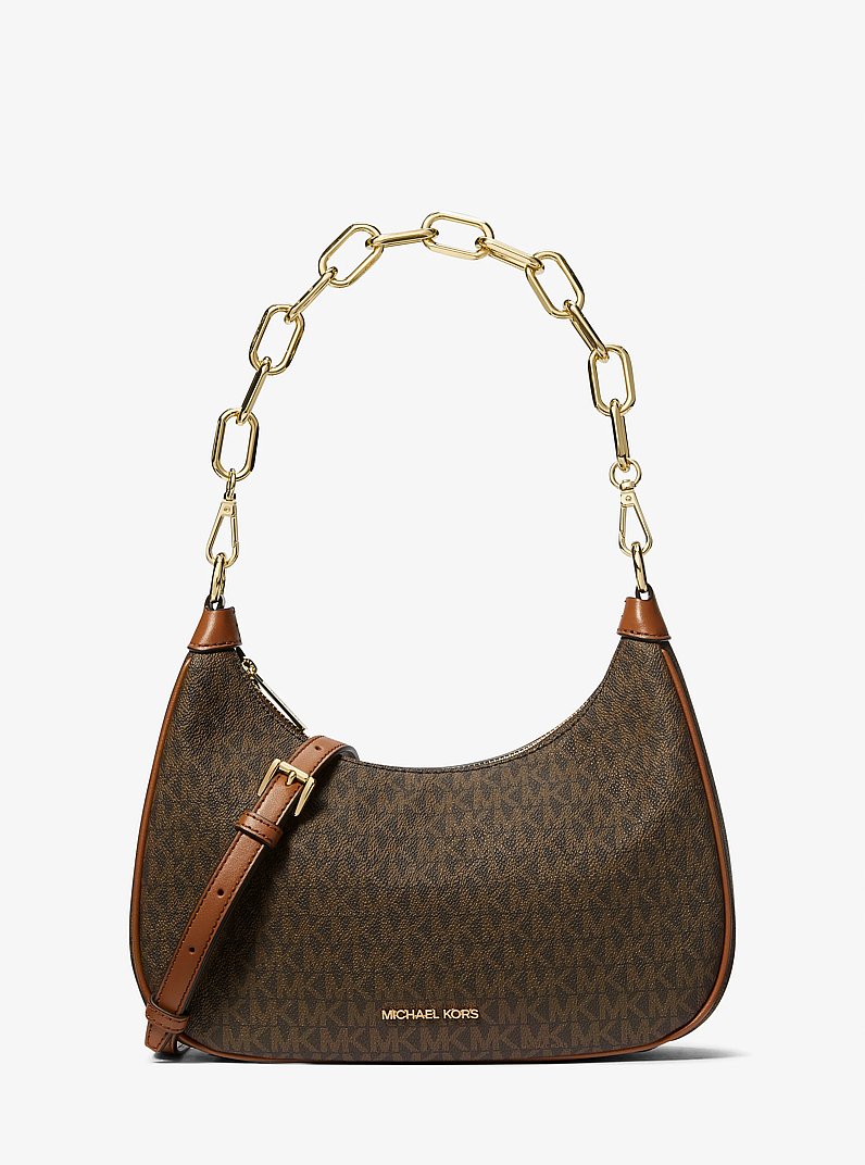 Bolso de hombro Cora grande con logotipo de la marca