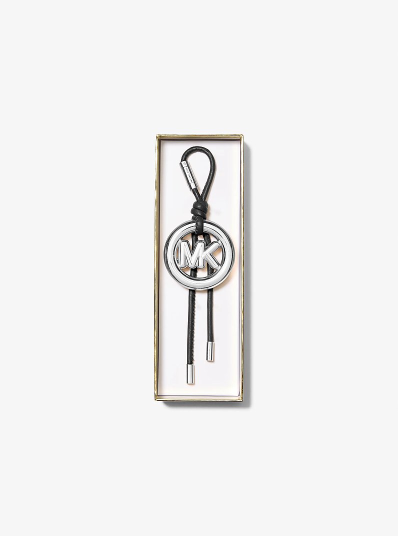 Leather MK Pop Charm in BLACK | Michael Kors