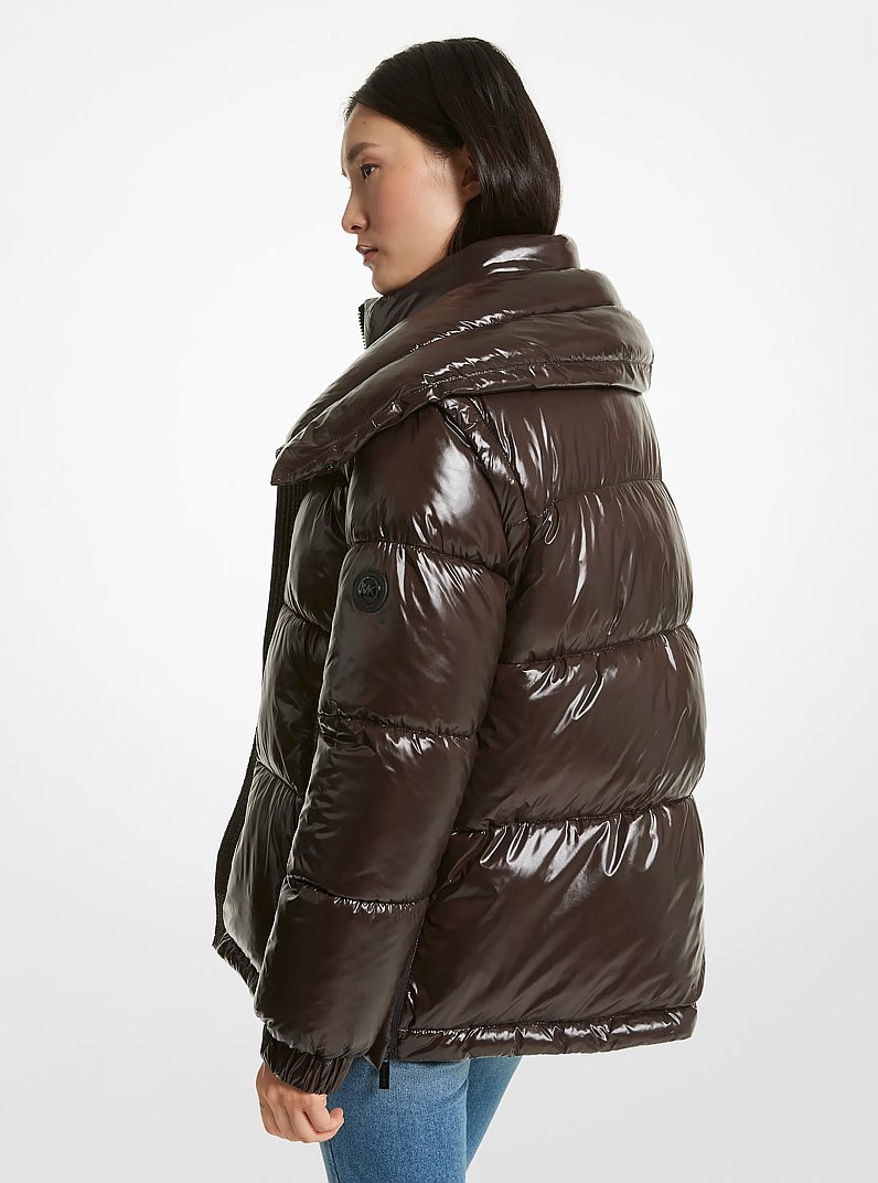 2-in-1 Quilted Nylon  Puffer Jacket in CHOCOLATE | Michael Kors