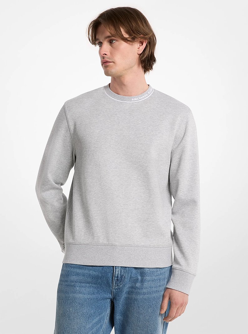Pullover in misto cotone con logo in GRIGIO PIETRA | Michael Kors