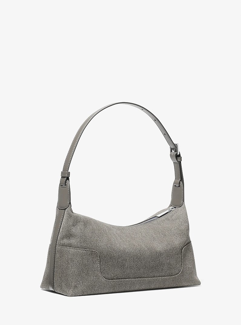 Bolso de hombro Teddi mediano de denim lavado in GRAPHITE | Michael Kors