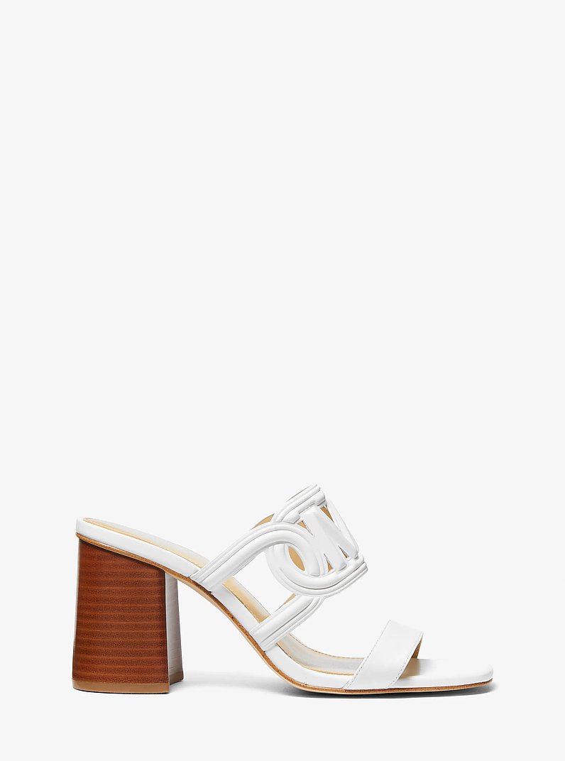 Alma Leather Sandal in OPTIC WHITE | Michael Kors
