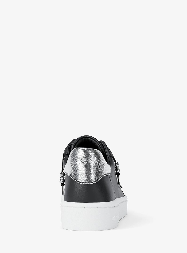 Zapatilla de piel con adornos Scotty in NEGRO | Michael Kors