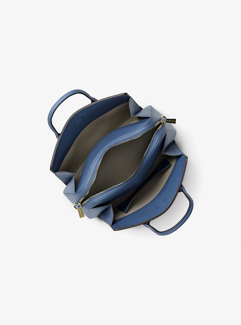 Laila Small Pebbled Leather Satchel