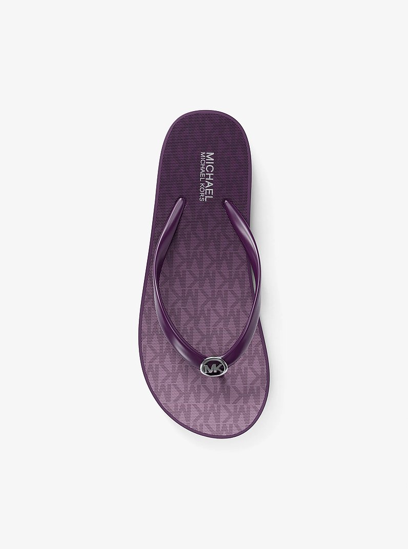 Bedford Ombr&eacute; Signature Logo Flip Flops in PURPLE | Michael Kors