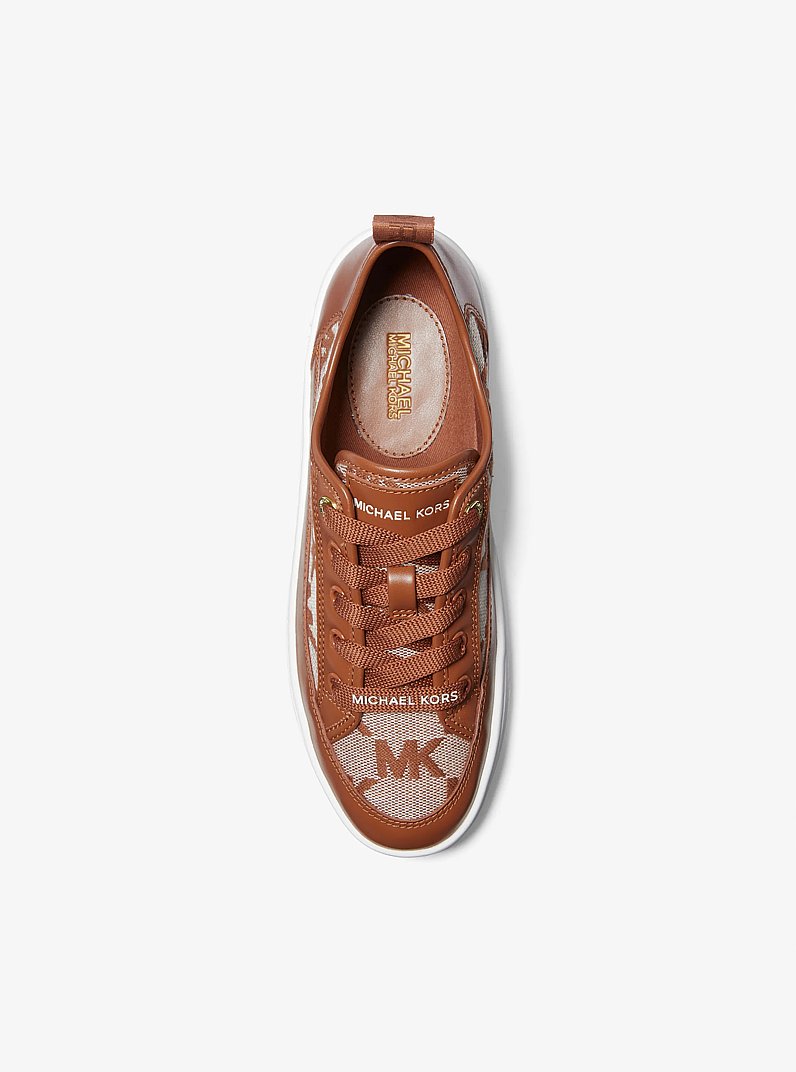 Shea Logo Jacquard Sneaker in LUGGAGE - Sale | Michael Kors [US]