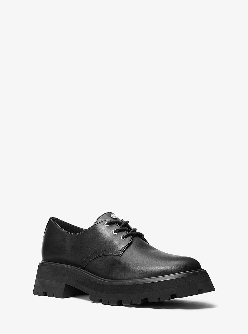 Loden Leather Oxford in BLACK | Michael Kors