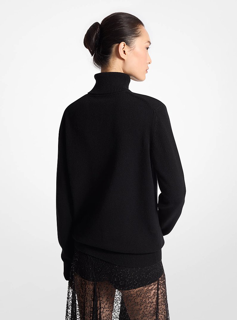 Su&eacute;ter de cuello de tortuga Joan de cachemir in NEGRO | Michael Kors