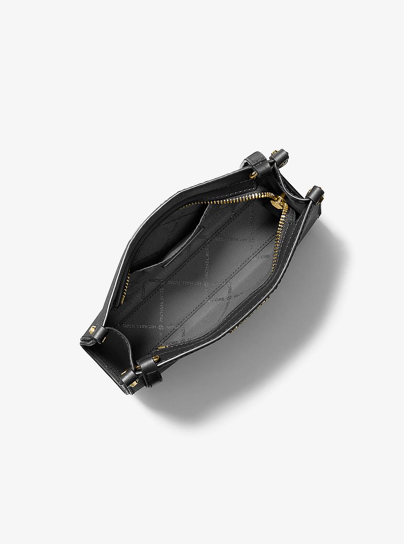 Petit sac &agrave; bandouli&egrave;re Maple en cuir saffiano in NOIR | Michael Kors