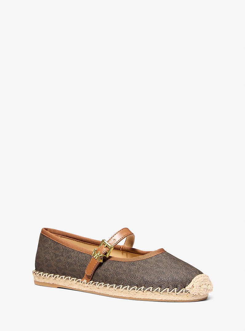 Lynn Signature Logo Ballet Espadrille in BROWN | Michael Kors