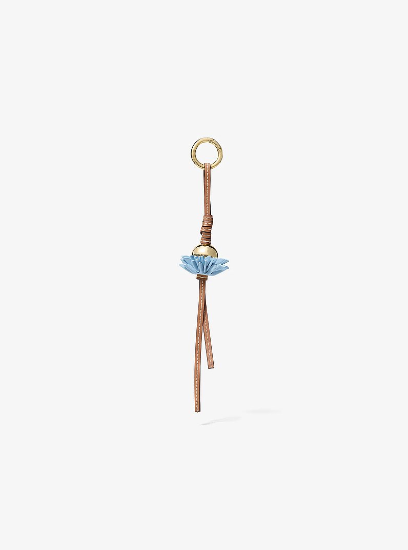 Leather Flower Bag Charm in CHAMBRAY | Michael Kors