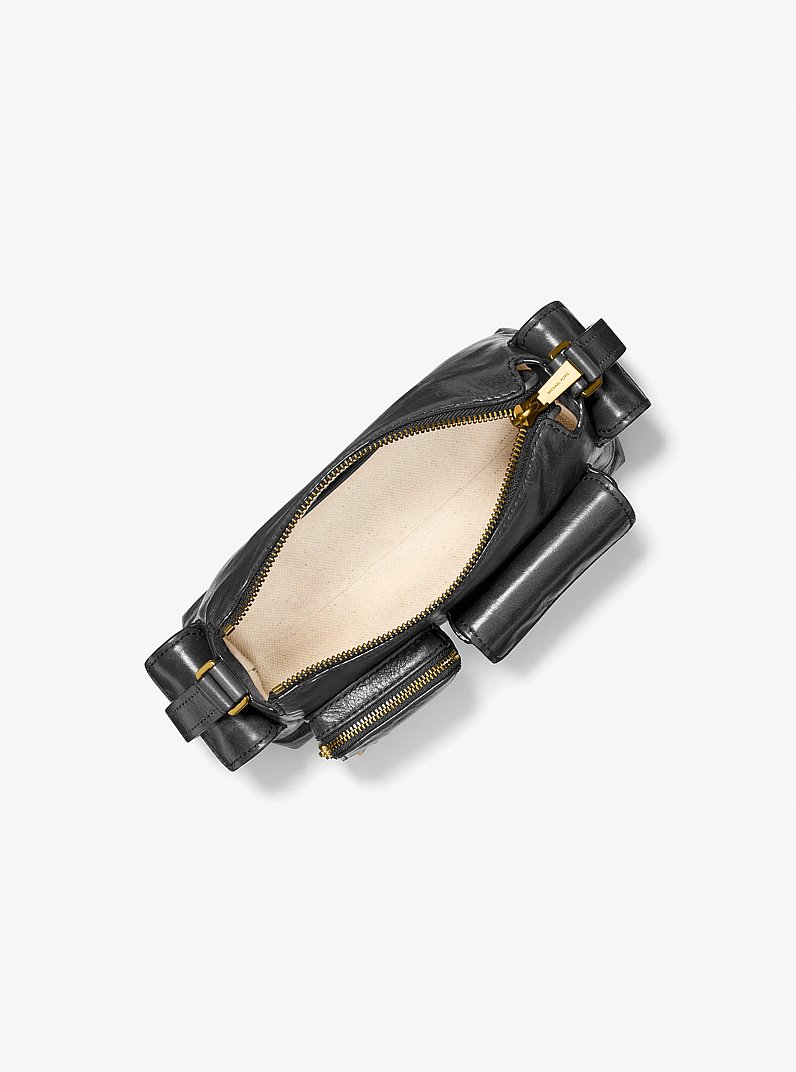 Dakota Small Leather Shoulder Bag in BLACK | Michael Kors