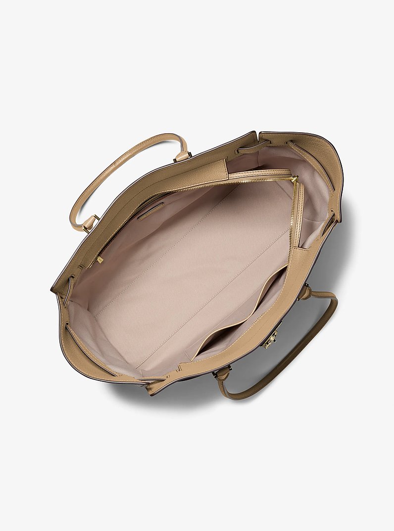 Hamilton Moderne Large Leather Tote Bag in HUSK | Michael Kors