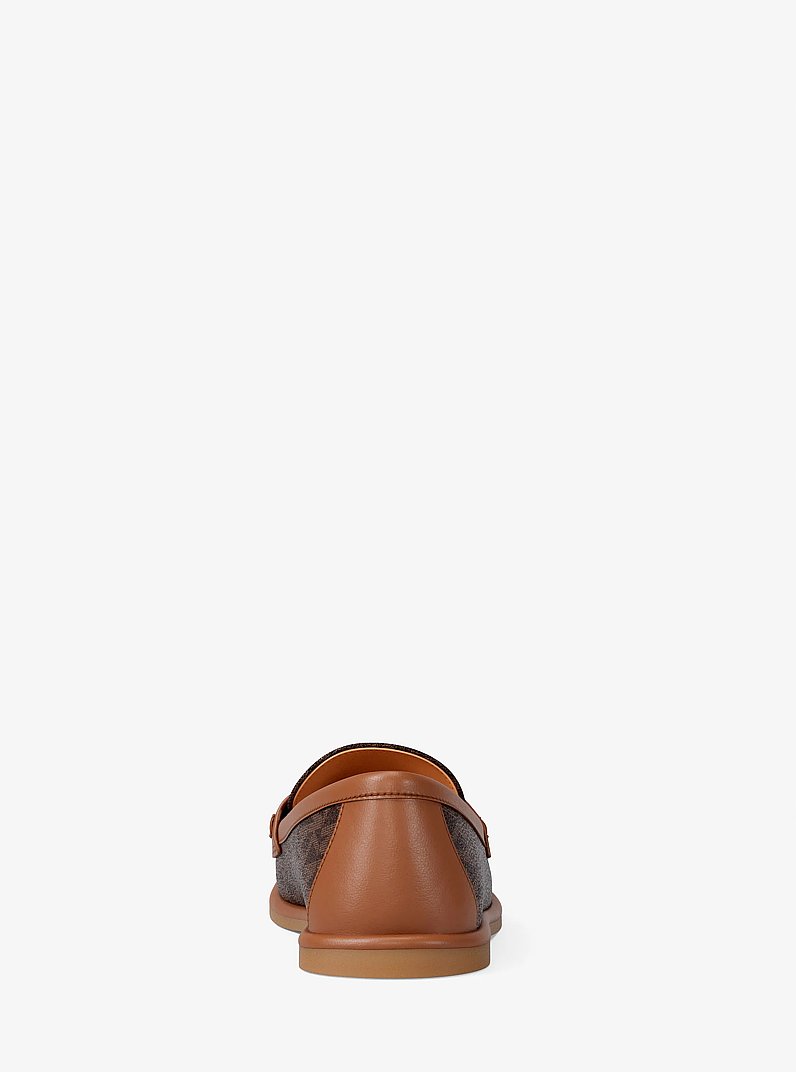 Fl&acirc;neur Bree &agrave; logo Signature in MARRON MULTI | Michael Kors