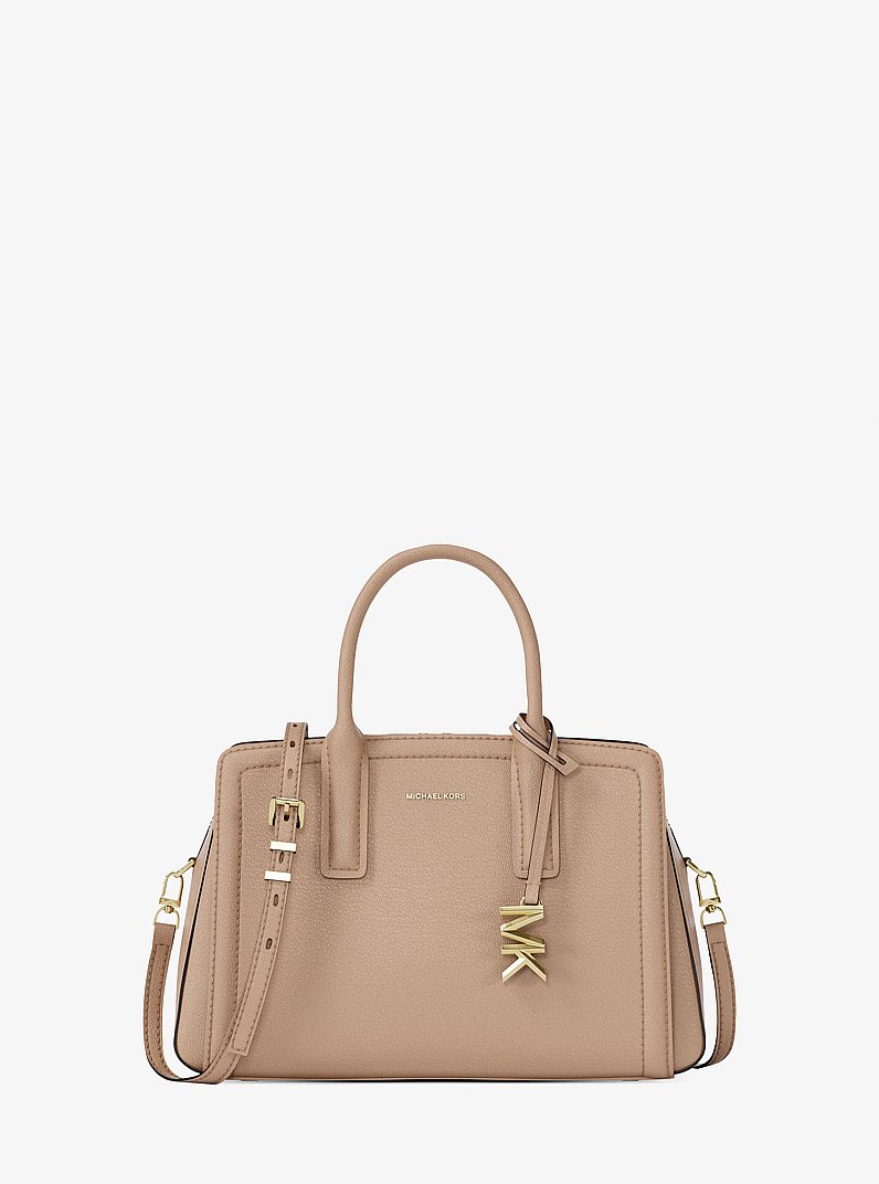 Laila Small Pebbled Leather Satchel