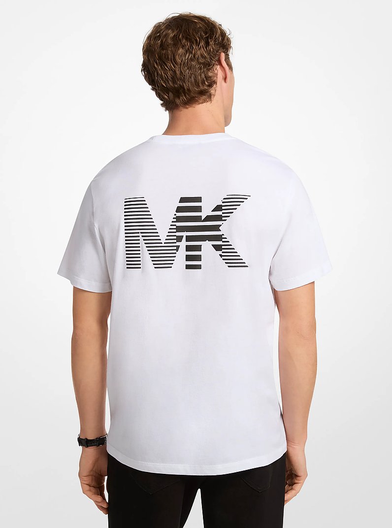 T-shirt en coton &agrave; logo in BLANC | Michael Kors