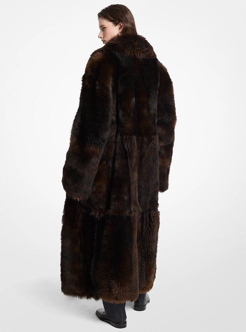 Shearling Bathrobe Coat in ESPRESSO | Michael Kors