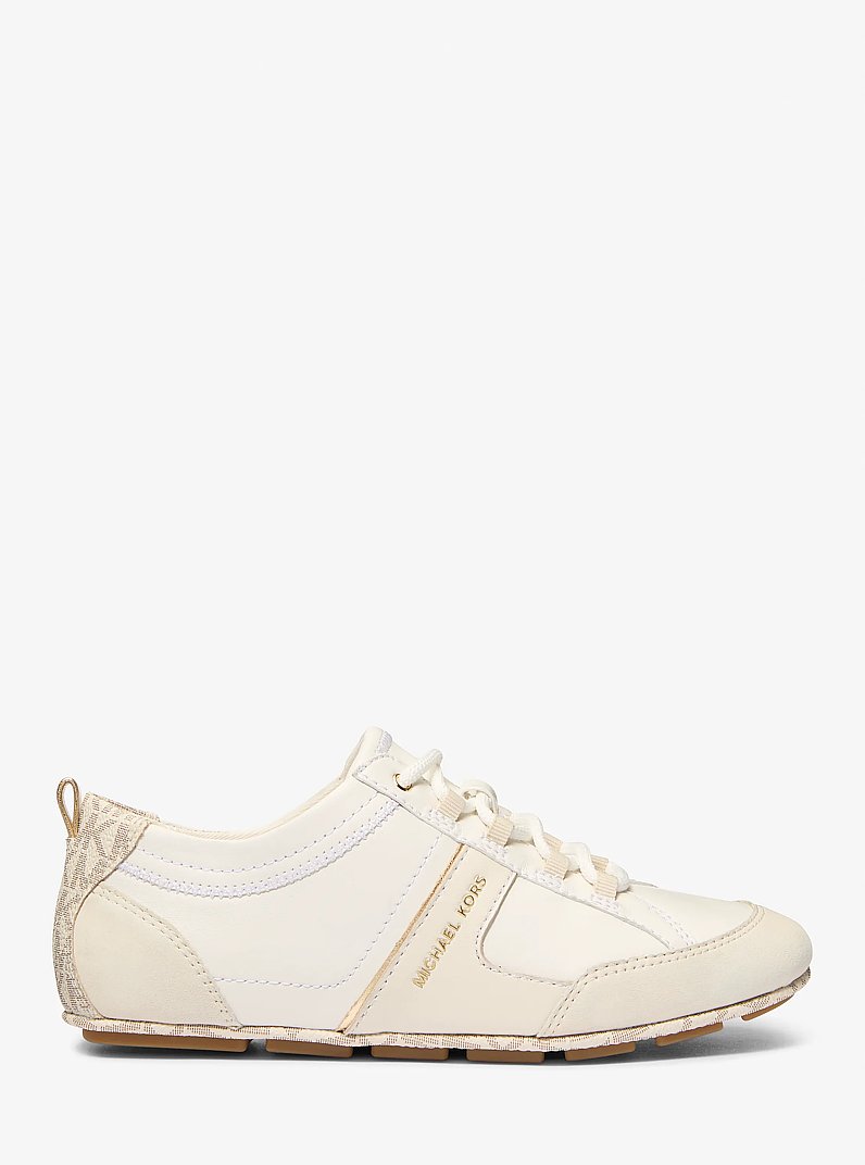 Keely Leather Trainer in CREAM | Michael Kors