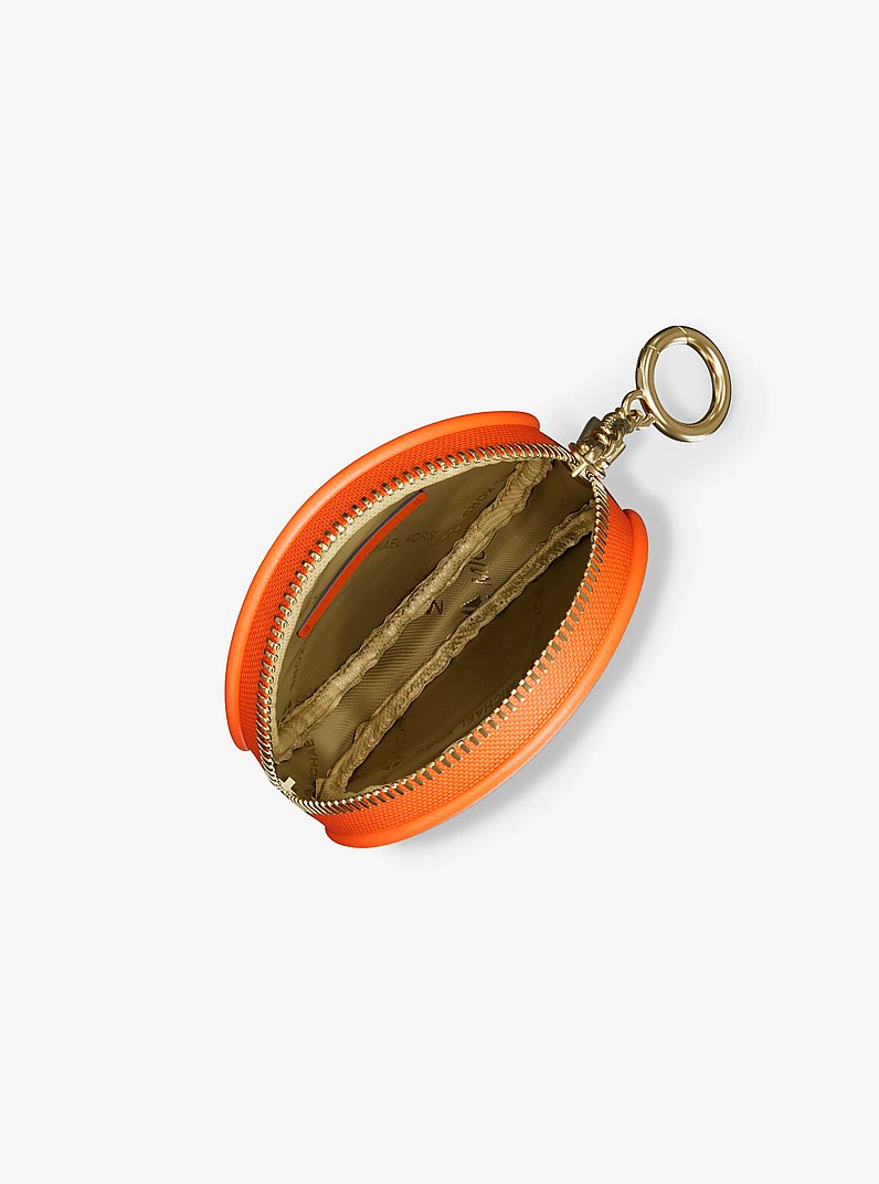 Jet Set Small Polka Dot Signature Logo Coin Pouch in RED CLAY | Michael Kors