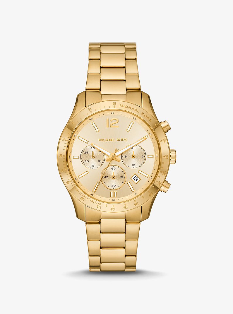 Oversized Berkley Gold-Tone Watch in GOLD | Michael Kors